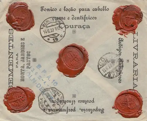 Acores 1922: Couraca registered letter to Berlin