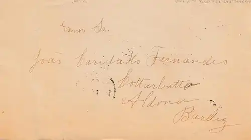 India occidentale: 1904: post card Aldona