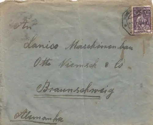 Angola: letter Benguela to Braunschweig