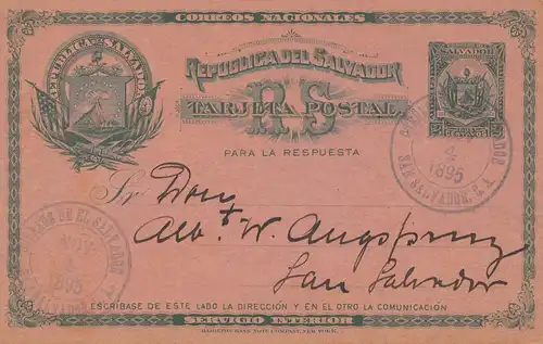 El Salvador 1895 San Salvador