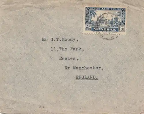 Sénégal: letter to Manchester/Angleterre.