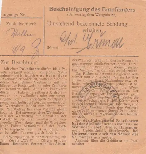 BiZone Paketkarte: Obermenzing nach Eglfing, Pflegeanstalt