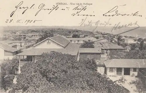 Senegal: 1905: post card Une vue de Rufisque to Bad Kissingen