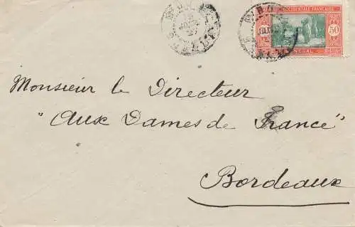 Sénégal: letter to Bordeaux.