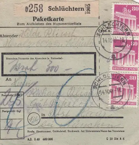 Carte de paquet BiZone 1948: Pilote de poste cheveux, carte de valeur, formulaire rare
