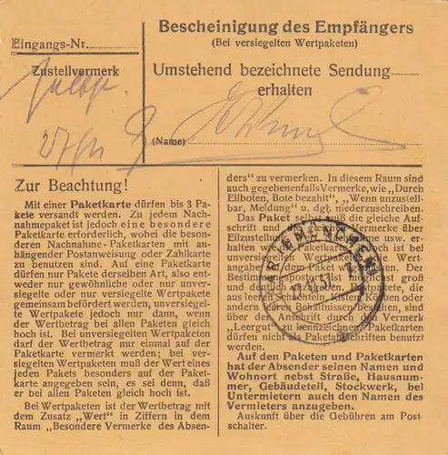 BiZone Carte de paquet: Feilnbach, Articles en cuir, par cheveux, valeur 500 FF