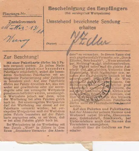 Carte de paquet BiZone 1948: Ratisbonne par cheveux, supplément