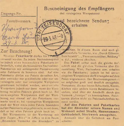 Carte forfait 1948: Ingolstadt vers Teisendorf