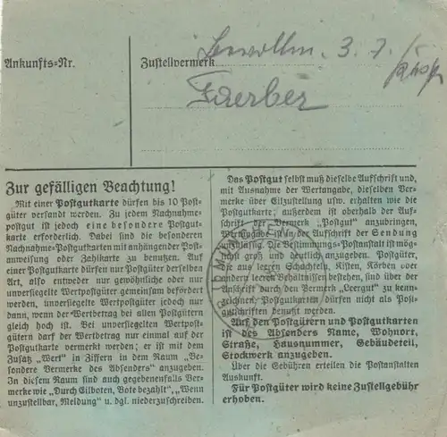 Carte de paquet 1948: Munich, Kunsthandelsverein / Haar, bes. Formul, Auto-booker