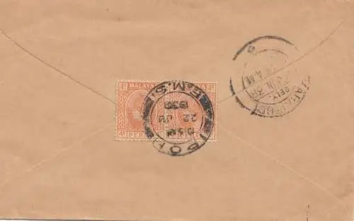 Malaysia: 1930 Ipoh to Karaikudi / India