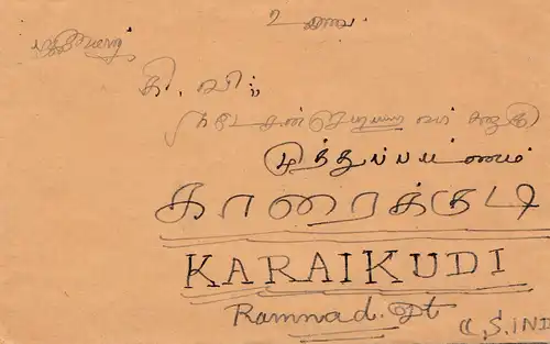 Malaisie: 1930 Ipoh to Karaikudi / India