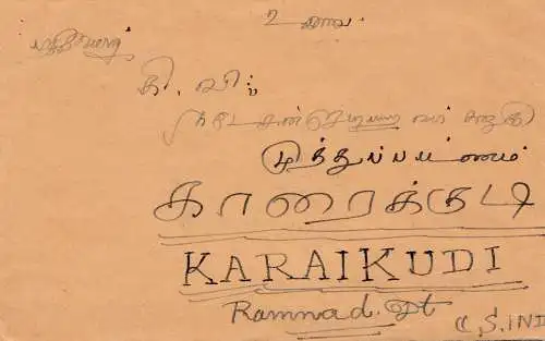 Malaysia: 1930 Ipoh to Karaikudi / India