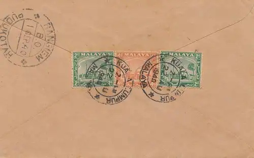 Malaysia 1940: Kuala Lumpur to Rangiem/Pudukotah - India