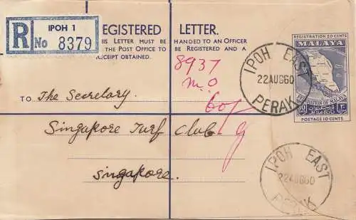 Malaysia: 1960: Ipoh registered to Singapore