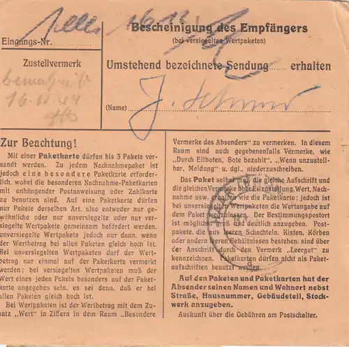 Carte de paquet: Berlin 55 par Haar