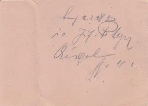 Carte de paquet BiZone 1948: Grossauheim - Munich, carte de package double