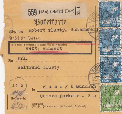 Carte de paquet BiZone 1948: Echelle par cheveux, Carte