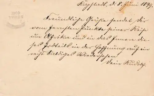 Afrique du Sud 1899: post card Cape Town to Paris