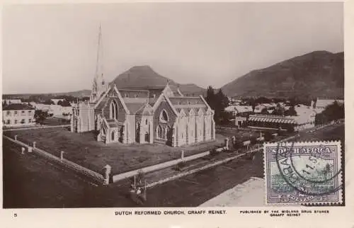 South Africa post card Graaf Reinet Dutched Reformed Church