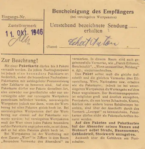 Carte de forfait 1946: Au Hallertau vers Bad Aibling