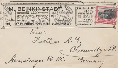 South Africa 1929: Cape Town to Chemnitz, Gold medal on the back