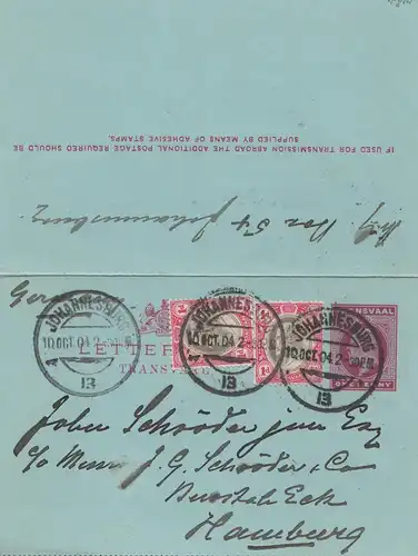 South Africa 1904: Johannesburg to Hamburg