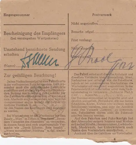 Carte de paquet BiZone 1948: Munich 7 après pharmacie cheveux, réduction