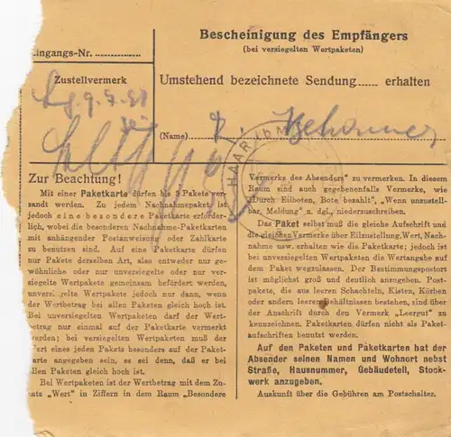 Carte de paquet BiZone: Bochum après cheveux