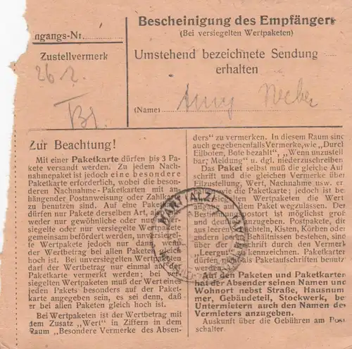 Carte de paquet: Waldkirchen vers Hart Mühldorf, carte de valeur