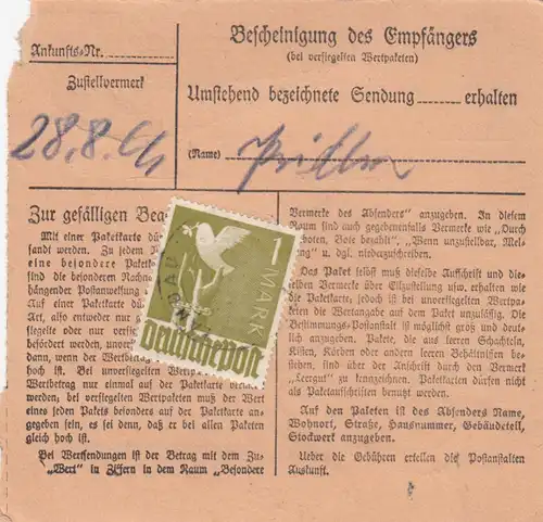 Paketkarte: Landau Isar nach Bad Aibling