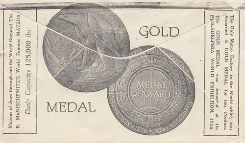 Afrique du Sud 1931: Cape Town to Chenitz - Gold Medal 1926-Philadelphie