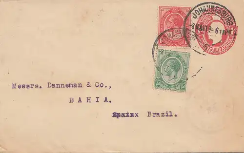 Afrique du Sud 1919: Johannesburg to Bahia/Brazil