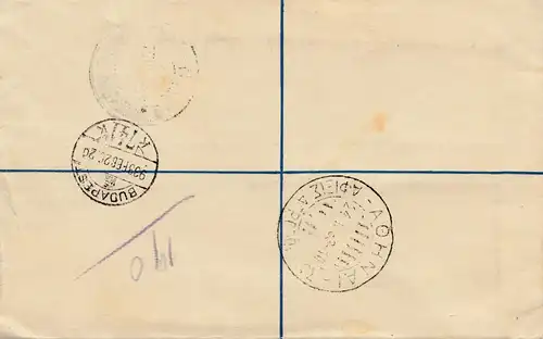 Afrique du Sud 1920: registered Benoni to Budapest