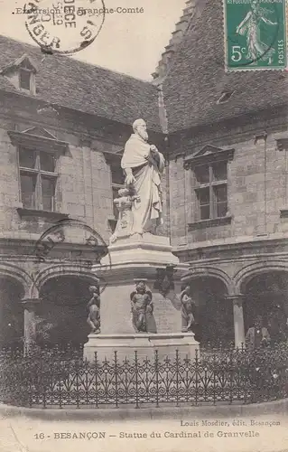 France 1911: post card Becancon to Bangkok