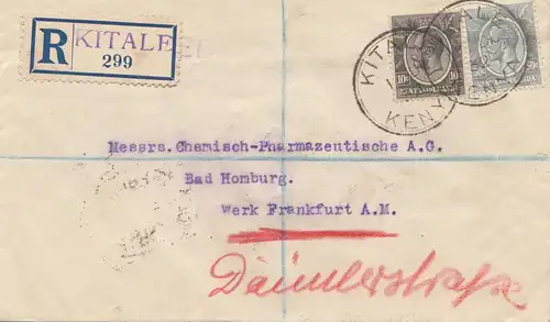Kenya 1932: registered Kitaleed to Bad Homburg