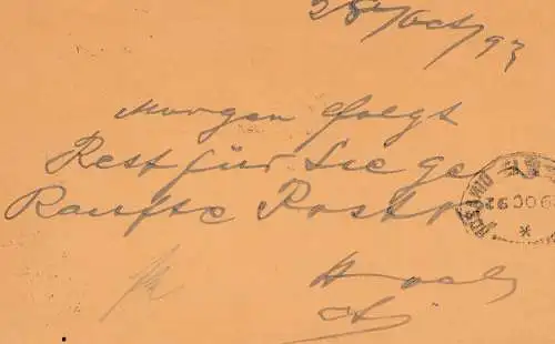 Uruguay 1893: post card Montevideo to Rosario