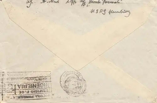 Uruguay 1938: letter to Porto Alegre, centura Rio Grande