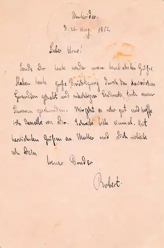 Uruguay 1902: post card Montevideo to Leipzig