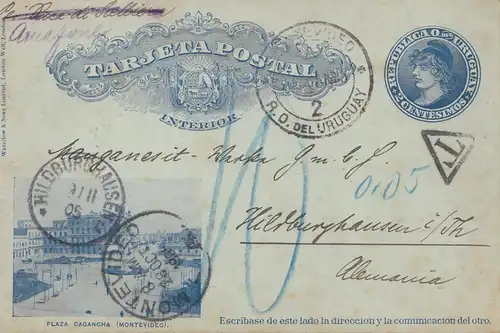 Uruguay 1905: Montevideo to Hildburghausen, Tax