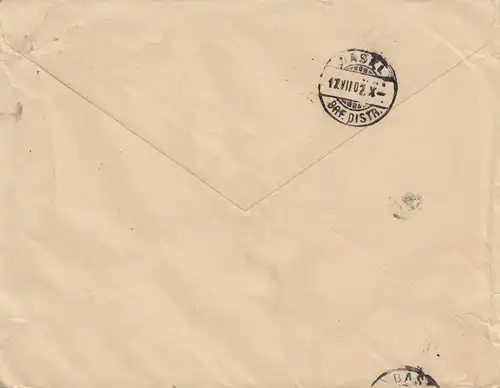 Uruguay 1902: Montevideo Bâle Assurance par SS Percei to Bâle