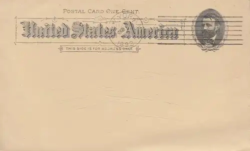 USA 1892: post card New York: Reopening of passger Service: Providence line
