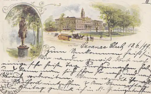USA 1899: post card Bartlett to Montréal