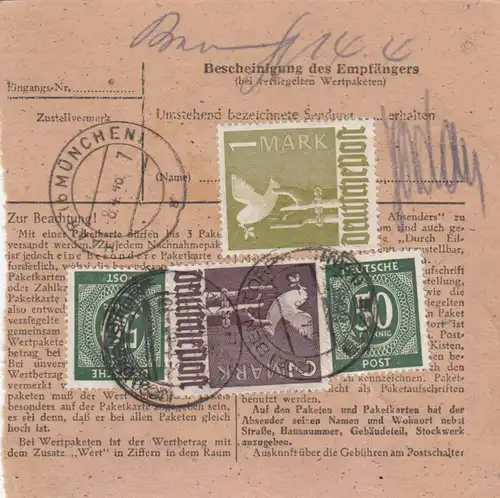 Carte de paquet 1948: Benstolf après cheveux, usine électrique