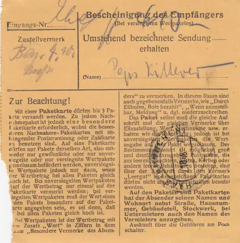 Carte de paquet BiZone 1948: Rain (Lech) par cheveux