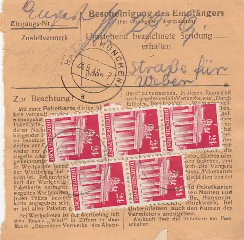 BiZone Paketkarte 1948: Zenting nach Haar