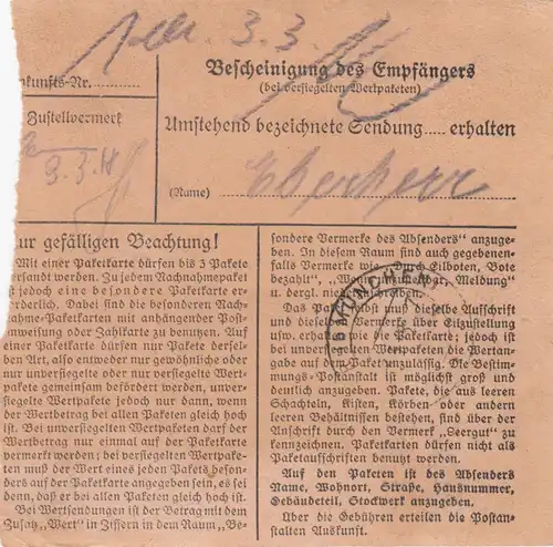 Carte de paquet 1948: Augsbourg, Auto-bookeur, Carte