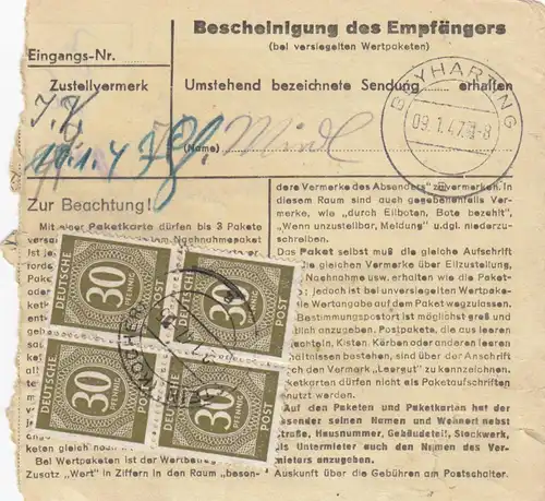 Carte forfait 1947: Stein d'après Bad Aibling Beyharting