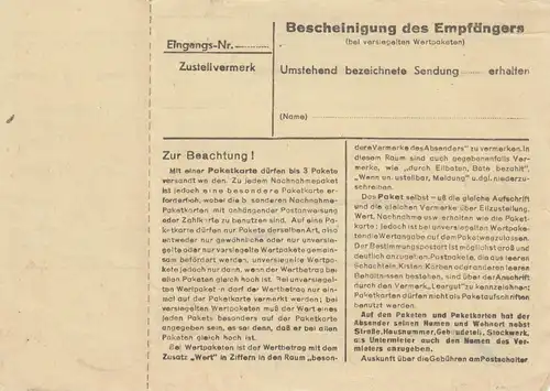 Carte forfait 1948: Karlsruhe d'après Pullach Isartal