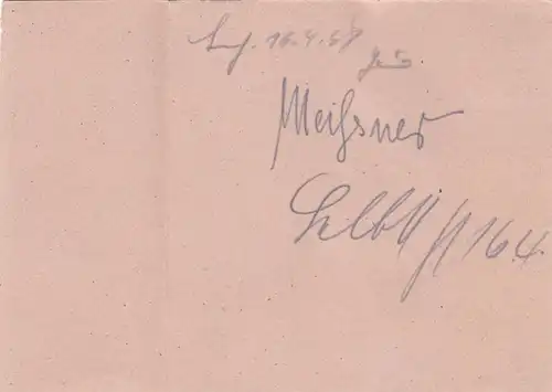 Carte de paquet 1948: Landshut après cheveux, avec carte de package double