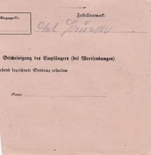Paketkarte 1948: Dortmund-Lütgendortmund nach München, mit Notpaketkarte